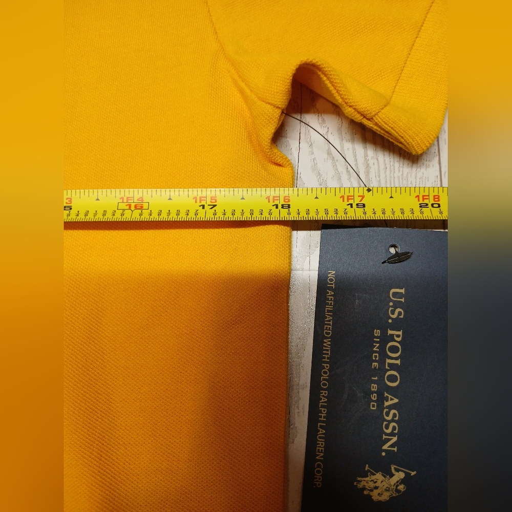 U.S. Polo Assn. Boys XL (14-16) Polo Shirt - Mustard Yellow - NWT - Picture 3 of 6